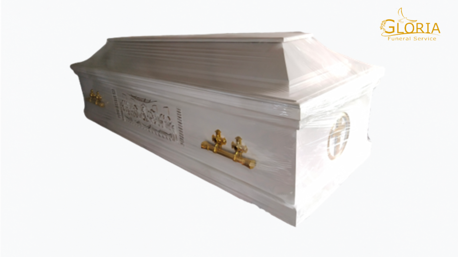 Peti Ukir Perjamuan Kudus Putih Handle